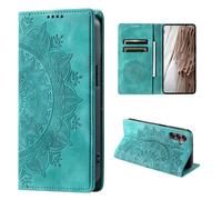 CoverKingz Coque de Protection pour Samsung Galaxy A25 5G - Étui de Protection avec Fente pour Cartes, Fonction Support - Housse de Protection Pliable, Motif Mandala Vert