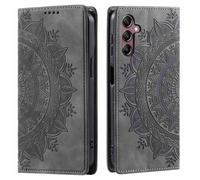 CoverKingz Étui de protection à rabat pour Samsung Galaxy A16 5G - Avec compartiment pour cartes - Motif mandala gris