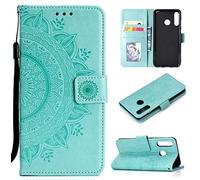 CoverKingz Housse téléphone Portable pour Huawei P30 Lite - étui Housse avec Compartiment pour Carte P30 Lite Cover - Protection à Rabat Motif Mandala Vert