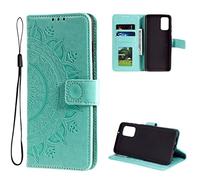 CoverKingz Housse téléphone Portable pour Samsung Galaxy A13 4G - étui Housse avec Compartiment pour Carte Galaxy A13 4G Cover - Mandala Vert