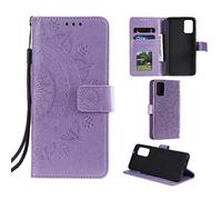 CoverKingz Housse téléphone Portable pour Samsung Galaxy S20 [6,2 Pouces] - étui Housse avec Compartiment pour Carte S20 Cover - Protection à Rabat Motif Mandala Violet