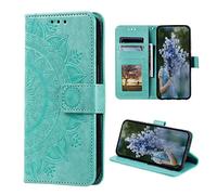 CoverKingz Housse téléphone Portable pour Samsung Galaxy S23 - étui Housse avec Compartiment pour Carte Galaxy S23 Cover - Mandala Vert