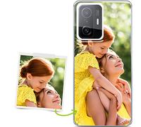 Coverpersonalizzate.it - Coque personnalisée Compatible avec Xiaomi 11T Pro avec Votre Photo ou Votre Texte - Coque de Protection en TPU Transparent