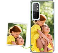 Coverpersonalizzate.it - Coque personnalisée Compatible avec Xiaomi Mi Note 10 Lite avec Votre Photo ou Votre Texte - Coque de Protection en TPU Transparent