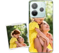 Coverpersonalizzate.it - Coque personnalisée Compatible avec Xiaomi Redmi Note 14 5G avec Effet Brillant avec Votre Photo ou Votre Texte - Coque de Protection en TPU Transparent