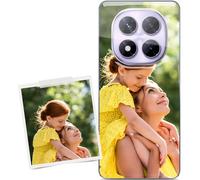 Coverpersonalizzate.it - Coque personnalisée Compatible avec Xiaomi Redmi Note 14 Pro 5G avec Votre Photo ou Votre Texte - Coque de Protection en TPU Transparent