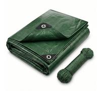 CoverUp! Bâche 2.0 x 3.0 - Toile Renforcée 120 g/m² - Étanche & Indéchirable - Œillets INOX + Corde 12 m - Idéale pour Jardin, Camping, Bois - Vert