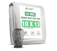 CoverUp! Bâche 3 x 4 - Toile Renforcée 200 g/m² - Étanche & Indéchirable - Œillets INOX + Corde 18 m - Idéale pour Jardin, Camping, Bois - Blanc