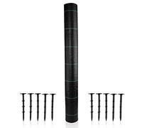 CoverUp Toile anti-mauvaises herbes résistante aux UV - 1 × 50 m (50 m²) - 100 g/m² - Perméable à l'eau - Avec 10 piquets d'ancrage - Géotextile - Toile de paillage pour jardin et chemins