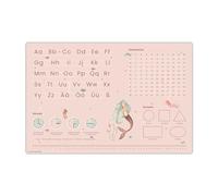 coveryourdesk www.cover-your-desk.de Sous-main pour enfants - Tapis d'apprentissage pour l'école au look sirène ABC, 1 x 1, Times - 60 x 40 cm - Vinyle lavable - Fabriqué en Allemagne