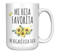 Coveted Goods Taza de Café Para Mama de Hija, Taza Para Mama en Español, tasse espagnole pour maman, tasse en céramique blanche, 445 ml