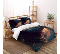 CoVeTviCT AdlerBettbezug-Bettwäsche-Set 3D Jungen Mädchen Kinder 3 Stück Mikrofaser Mit Kissenbezügen Mit ReißverschlussDouble(200x200cm)
