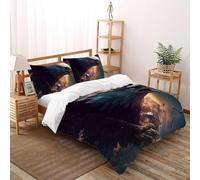 CoVeTviCT AdlerEinzelbettbezug Bettwäsche Set 3D Jungen Mädchen Kinder 3 Stück Premium Mikrofaser Mit Kissenbezügen Mit ReißverschlussKing(220x240cm)