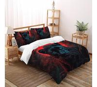 CoVeTviCT Forest LeopardEinzelbettbezug Bettwäsche Set 3D Jungen Mädchen Kinder 3 Stück Mikrofaser Mit Kissenbezug Mit ReißverschlussSuper King(260x220cm)