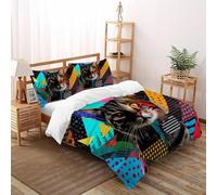CoVeTviCT KittenEinzelbettbezug Bettwäsche Set 3D Jungen Mädchen Kinder 3 Stück Premium Mikrofaser Mit Kissenbezug Mit ReißverschlussSuper King(260x220cm)