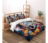 CoVeTviCT KoalasEinzelbettbezug-Set 3D Jungen Mädchen Kinder 3 Stück Premium Mikrofaser Mit Kissenbezügen Mit ReißverschlussKing(220x240cm)