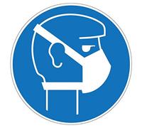 COVID-19 Lot de 10 masques respiratoires 9,5 x 9,5 cm