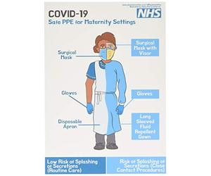 COVID-19 NHS EPIP sûr pour le personnel de maternité (faible risque).