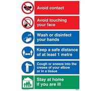 Covid 19 Panneau multiplicateur 1 mètre