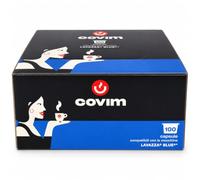 COVIM Granbar - 100 Capsules de Café Compatibles avec les Machines Lavazza Blue - Intensité 8 - Espresso Italien Doux et Enveloppant - 830 g