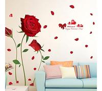 COVPAW® Graz Design Sticker mural XXL Motif roses rouges