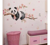 COVPAW Panda Sticker mural autocollant pour chambre d'enfant, salon, chambre à coucher, maternelle, meubles, etc. Motif panda sur branche