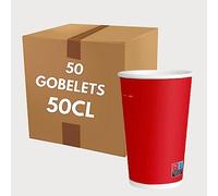 COVR Gobelets carton rouge (50cl - 16oz, 1000, unité)