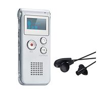 COVVY Dictaphone Enregistreur Numérique Portable Enregistreur Vocal 8GB Enregistreur Audio Lecteur MP3 Dictaphone LCD (Argent)