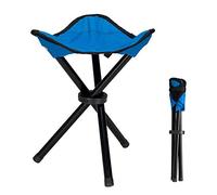 COVVY Tabouret trépied d'extérieur portable pliable à 3 pieds en toile pour randonnée, camping, pêche, pique-nique, plage, barbecue, voyage, randonnée, siège de jardin (bleu)