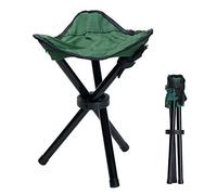 COVVY Tabouret trépied d'extérieur Portable Pliable à 3 Pieds en Toile pour randonnée, Camping, pêche, Pique-Nique, Plage, Barbecue, Voyage, randonnée, siège de Jardin (Vert)