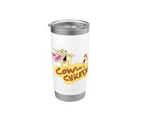 Cow and Chicken Logo Gobelet isotherme en acier inoxydable double paroi