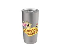 Cow and Chicken Logo Gobelet isotherme en acier inoxydable double paroi