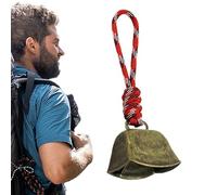 Cow Bell avec poignée, métal 12 cm | Vow Horse moutons broutant des cloches de cuivre avec boucle gigantesque, Belłs acclamant bruyants, petits cloches répulsives en laiton pour le camping en plein ai