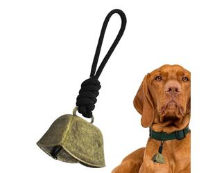 Cow Bells Noise Makers - Vintage Clear Sound Grazing Copper Cow Bells | Metal Ornament With Lanyard | Metal Material 12cm Length Bell 4.2x3.2x3cm 25g - For Outdoor Camping Farms Ranches - Animal Deter