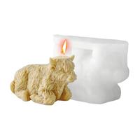 Cow Candle Mold - Moule 3D en silicone réutilisable, moule à casting animal avec création de bougies amusantes, outils de bricolage, accessoires de décoration d'intérieur, accessoires créatifs pour