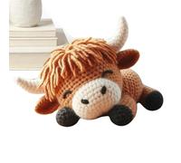 Cow Crochet Kit, Handmade Craft Set, 9.06x6.69x2.36 Inches Gear Function, Easy Animal Tool with Comfort, Durable Knitting Accessory with Precision, Home Accessories for Adults Art Teachers & Daughter