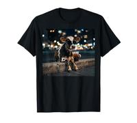 Cow Drinking Iced Coffee Funny Animal Meme T-Shirt