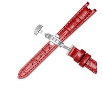 Cow Great Leather Watch Band pour 1853 T094210 Femmes Watch Stracles Bracelet 12 mm avec fermoir en papillon Stee en acier inoxydable