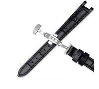 Cow Great Leather Watch Band pour 1853 T094210 Femmes Watch Stracles Bracelet 12 mm avec fermoir en papillon Stee en acier inoxydable
