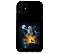 Cow Howling to The Moon Vintage Funny Cow Coque pour iPhone 11