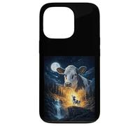 Cow Howling to The Moon Vintage Funny Cow Coque pour iPhone 13 Pro