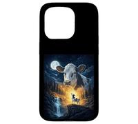 Cow Howling to The Moon Vintage Funny Cow Coque pour iPhone 15 Pro