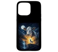 Cow Howling to The Moon Vintage Funny Cow Coque pour iPhone 15 Pro Max