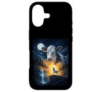 Cow Howling to The Moon Vintage Funny Cow Coque pour iPhone 17