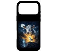 Cow Howling to The Moon Vintage Funny Cow Coque pour iPhone 17 Pro Max