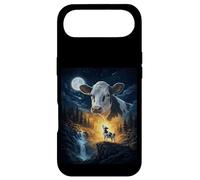 Cow Howling to The Moon Vintage Funny Cow Coque pour iPhone Air