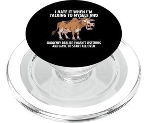 Cow I Hate IT When I'm Talking to Myself Sarcastic PopSockets PopGrip pour MagSafe