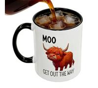 Cow Mug - Micro-wave Safe Milk Drinkware | Grande tasse à café au lait en céramique | For Women Girls Kids Adults Tea Wine Juice Hotel Cafe Apartment Home