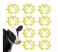 Cow Nose Thorn Calf Weaner - 10 pièces anneau de bétail, outil de formation de sevrage de cattle humaine | Clip anti-aspiration, équipement agricole de ferme de prairie, anneaux, solution de gestion