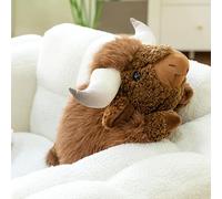 Cow Plush Toy - Soft Weighted Stuffed, Animal 30cm Realistic Farm Design with Comfortable Hugging Feel for Stress Relief Premium Plush Material for Home Office Nursery Bedroom Sofa Couch 11.81 inches
